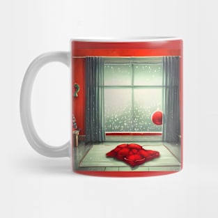 Vintage Red Christmas Snowing Winter Rain Weather Homebody Mug